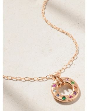 Pomellato Iconica Reversible Kette Aus 18 Karat Roségold Mit Mehreren Steinen - Natur
