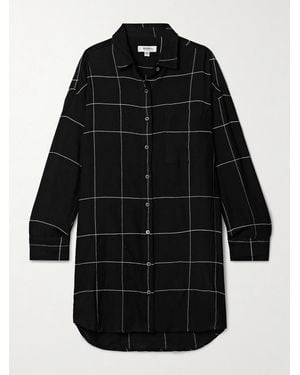 lemlem Net Sustain Mariam Checked Cotton-Blend Shirt - Black