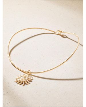 Marlo Laz El Sol 14-Karat Diamond Pendant Necklace - Natural