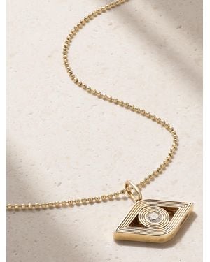 Sydney Evan Extra Large Evil Eye 14-Karat Diamond Necklace - Natural