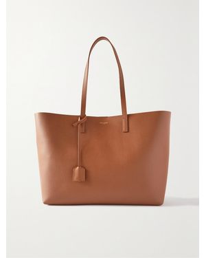 Saint Laurent East/West Leather Tote - Brown