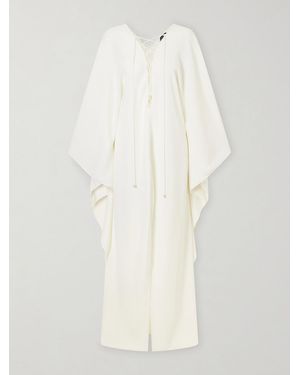 Taller Marmo Sahara Lace-Up Cady Gown - White