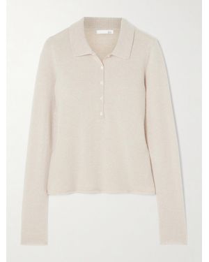 Skin Penelope Cashmere Polo Top - Natural