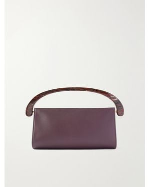 Dries Van Noten Leather Clutch - Purple