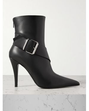 McQueen Ankle Boots Aus Leder Mit Schnalle - Schwarz