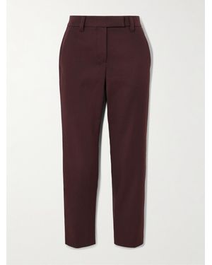 Brunello Cucinelli Hose Mit Geradem Bein Aus Twill Aus Einer Baumwollmischung - Lila