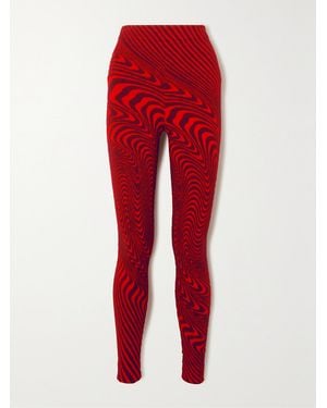 Aztech Mountain Ed Curtis Jacquard-Knit Leggings - Red