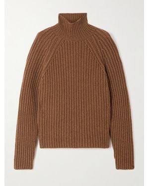 Sease Athos Ribbed Cashmere Turtleneck Sweater - Braun