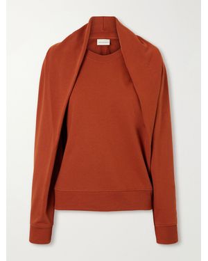 Dries Van Noten Draped Cotton-Jersey Sweatshirt - Orange