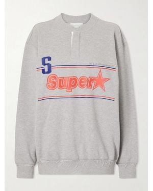 Stella McCartney Superstar Logo-Printed Cotton-Jersey Sweatshirt - Grey