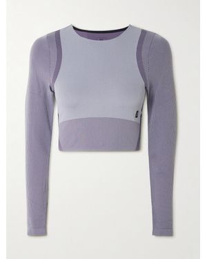 On Shoes Train 2-In-1 Cropped Stretch Recycled Top - Blue