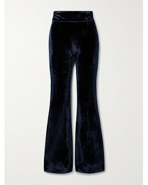 Galvan London Velvet Flared Pants - Black