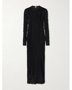 TOTEME Ribbed-Knit Maxi Dress - Black