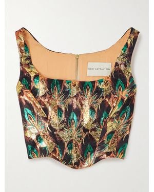 Mary Katrantzou Metallic Jacquard Blouse - Gray