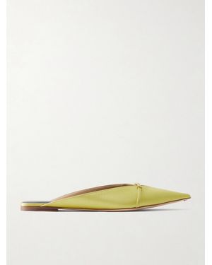 Tom Ford Embellished Satin Slippers - Green