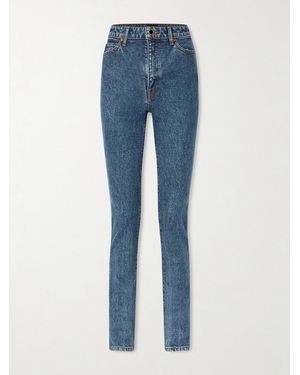 KHAITE Daria High-Rise Slim-Leg Jeans - Blue