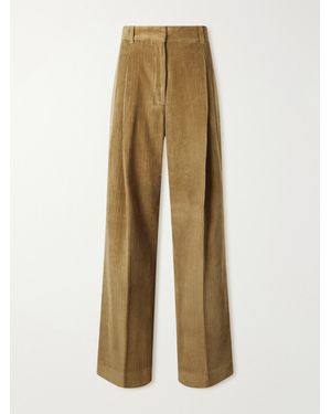 Rohe Ted Cotton-Corduroy Wide-Leg Trousers - Natural