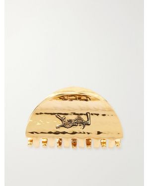 Saint Laurent Cassandre-Tone Hair Clip - Mettallic