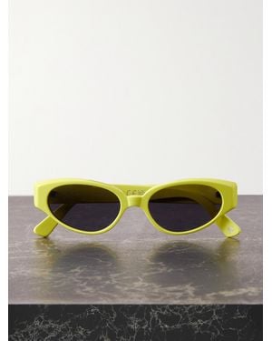 Kimeze Gabriel Oval-Frame Acetate Sunglasses - Grey