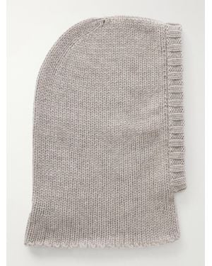 Johnstons of Elgin Phoebe Ribbed Cashmere Snood - Gray