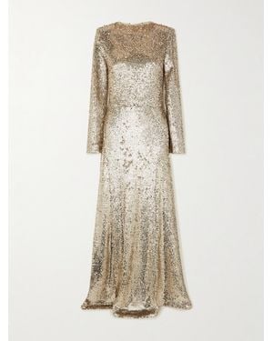 Jonathan Simkhai Beatrice Sequined Tulle Gown - Natural