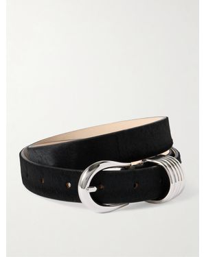 DEHANCHE Hollyhock Calf Hair Belt - Black