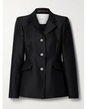 Adam Lippes Comptoir Wool And Silk-Blend Radzimir Blazer - Black