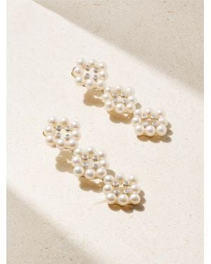 Mateo 14-Karat, Pearl And Diamond Earrings - Natural