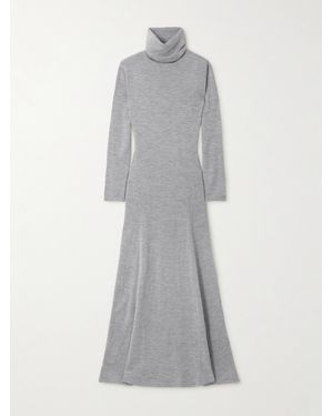 TOVE Suzette Midikleid Aus Einer Woll-Seidenmischung Mit Rollkragen - Grau