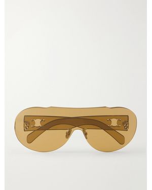 Celine Sundown Shade Aviator-Style Rimless Sunglasses - Natural