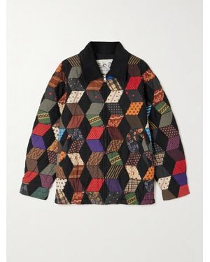 Sea Cressida Corduroy-Trimmed Quilted Patchwork Cotton Jacket - Red