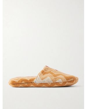 Missoni Giacomo Striped Cotton-Terry Slippers - Natural
