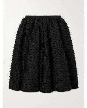 Cecilie Bahnsen Mala Pleated Fil Coupé Shell Midi Skirt - Black
