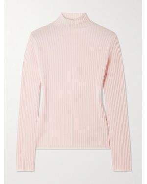 arch4 Ariana Ribbed Organic Cashmere Jumper - Pink