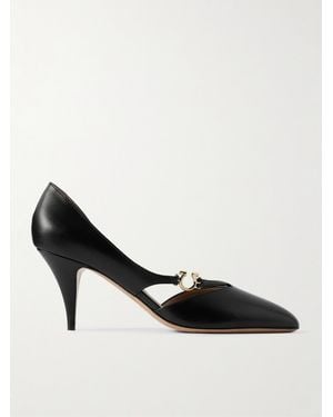 Ferragamo Moreen Pumps Aus Leder Mit Verzierung - Schwarz