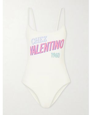 Valentino Garavani Logo Print Swimsuit - Pink