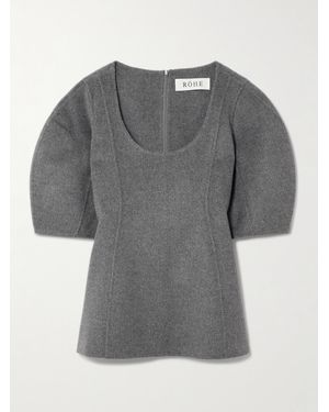 Rohe Brushed Wool And Cashmere-Blend Felt Top - Gray