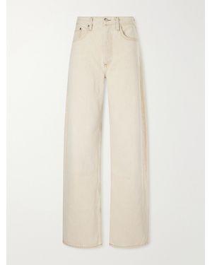 Agolde Arc Mid-Waist Wide-Leg Jeans - Natural