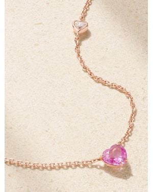 Anita Ko 18-Karat Rose, Sapphire And Diamond Necklace - Natural