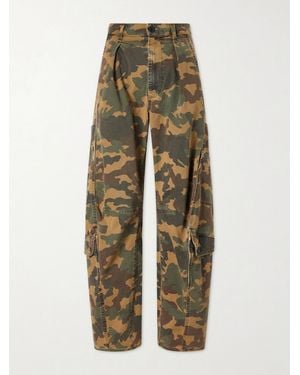 Citizens of Humanity Flight Printed Mid-Rise Straight-Leg Cotton-Blend Twill Cargo Trousers - Green