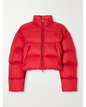 Gucci Cropped Shell Down Jacket - Red
