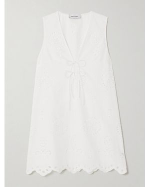 Matteau Scalloped Broderie Anglaise Cotton Mini Dress - White