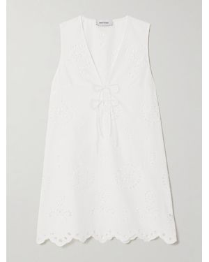 Matteau Scalloped Broderie Anglaise Cotton Mini Dress - White