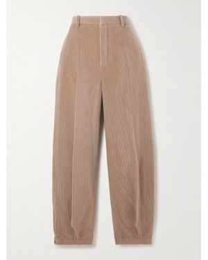 Loro Piana Verkürzte Hose Aus Cord Aus Einer Baumwoll-Kaschmirmischung - Natur