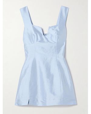 Cult Gaia Mariza Silk-Dupioni Mini Dress - Blue