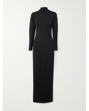 Skims Smooth Layers Turtleneck Long Dress - Black