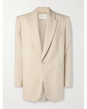 Saint Laurent Oversized Wool Blazer - Natural