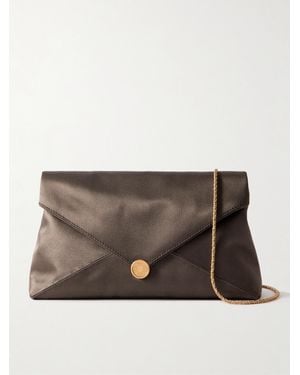 Dries Van Noten Clutch Aus Satin - Braun