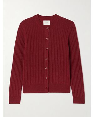 Doen Danaë Cardigan Aus Geripptem Kaschmir - Rot