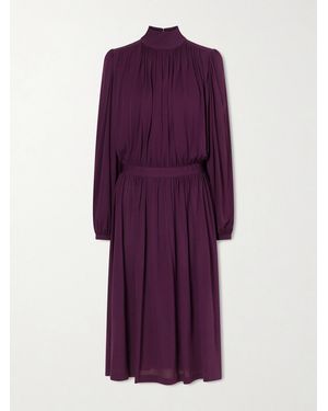 Gucci Crepe Midi Dress - Purple